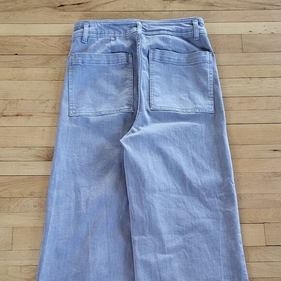 Oat High Rise Wide Leg Jeans Size 29 Gray Pants Crop Light Faded Denim 28x28 - Picture 5 of 10